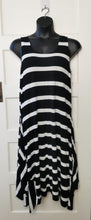 Load image into Gallery viewer, WOMENS PLUS SIZE 2X (18/20) - ADDITION ELLE, Black & White Flowy, Summer Tank Dress EUC B58