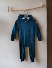 Load image into Gallery viewer, BABY BOY SIZE 2 YEARS - ROWE, Hooded Zippered Romper VGUC B58