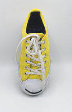 Load image into Gallery viewer, WOMENS SIZE 6 - JACK PURCELL, Converse Spring Collection, Low Top Yellow / White Flowers EUC B59