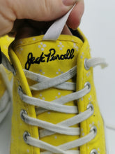 Load image into Gallery viewer, WOMENS SIZE 6 - JACK PURCELL, Converse Spring Collection, Low Top Yellow / White Flowers EUC B59