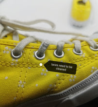Load image into Gallery viewer, WOMENS SIZE 6 - JACK PURCELL, Converse Spring Collection, Low Top Yellow / White Flowers EUC B59