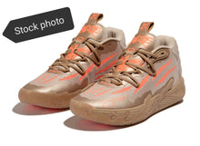 Load image into Gallery viewer, BOYS JUNIOR SIZE 7 US - PUMA x LAMELO BALL MB.03 CNY Gold-Fluro Peach EUC B60