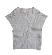 Load image into Gallery viewer, GIRL SIZE SMALL (7/8 YEARS) - NEVADA, Light Grey, Open Knit, Summer Cover-up Top EUC B32