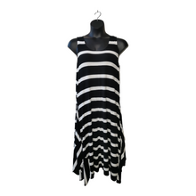 Load image into Gallery viewer, WOMENS PLUS SIZE 2X (18/20) - ADDITION ELLE, Black & White Flowy, Summer Tank Dress EUC B58