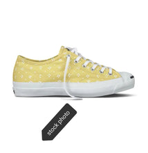 Load image into Gallery viewer, WOMENS SIZE 6 - JACK PURCELL, Converse Spring Collection, Low Top Yellow / White Flowers EUC B59