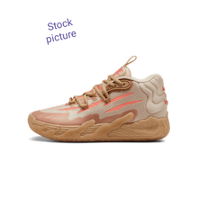 Load image into Gallery viewer, BOYS JUNIOR SIZE 7 US - PUMA x LAMELO BALL MB.03 CNY Gold-Fluro Peach EUC B60