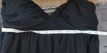 Load image into Gallery viewer, WOMENS SIZE 4 - JENNYFER, Black Chiffon, Babydoll Dress, UK Fashion EUC B46