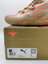 Load image into Gallery viewer, BOYS JUNIOR SIZE 7 US - PUMA x LAMELO BALL MB.03 CNY Gold-Fluro Peach EUC B60