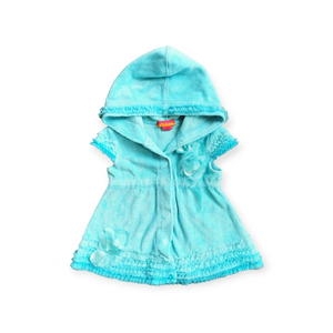 BABY GIRL SIZE 12 MONTHS - KATE MACK, Hooded Swimsuit Towel Dress EUC B47