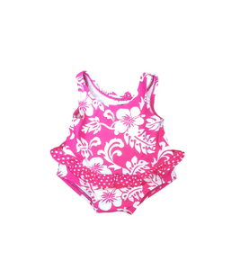 BABY GIRL SIZE 3/6 MONTHS - CHILDREN'S PLACE, One-piece, Ruffles & Bows Swimsuit EUC B47