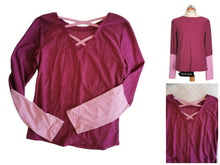 Load image into Gallery viewer, GIRL SIZE LARGE (10/12 YEARS) - ATHLETIC WORKS Dri-More, Open Cross Back Top EUC B8