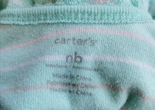 Load image into Gallery viewer, BABY GIRL NEWBORN CARTER&#39;S ZIPPERED SLEEPER VGUC - Faith and Love Thrift
