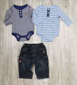 BABY BOY SIZE 3-6 MONTHS MIX N MATCH 3-PIECE OUTFIT EUC - Faith and Love Thrift