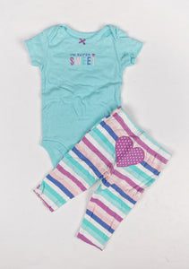 BABY GIRL SIZE 6 MONTHS CARTERS MATCHING 2-PIECE SLEEP & PLAY OUTFIT EUC - Faith and Love Thrift