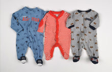 Load image into Gallery viewer, BABY BOY Size Newborn - 3-Pack Soft Cotton, Footed Onesies VGUC - Faith and Love Thrift