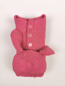 BABY GIRL 0-3 Months - 100% OF SALE WILL BE DONATED TO RMHCA - Beautiful Handmade, Knit Sweater Jacket & Matching Hat - NWOT - Faith and Love Thrift