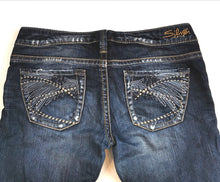 Load image into Gallery viewer, WOMENS SIZE W28/L33  - SILVER JEANS, Tuesday Style, Low rise, Boot-cut, Ripped Knees EUC - Faith and Love Thrift
