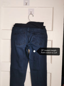 WOMENS SIZE 29 US / 8 CA - LUXE Essential Denim, Skinny Maternity Jeans, Full Belly Panel EUC - Faith and Love Thrift