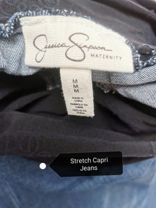 WOMENS SIZE MEDIUM - JESSICA SIMPSON, Skinny Maternity Cropped Jeans, Full Belly Panel EUC - Faith and Love Thrift