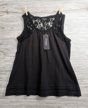 Load image into Gallery viewer, WOMENS SIZE MEDIUM - PAPA VANCOUVER, Soft Cotton, Lace, Black Flowy Dress Top NWT - Faith and Love Thrift