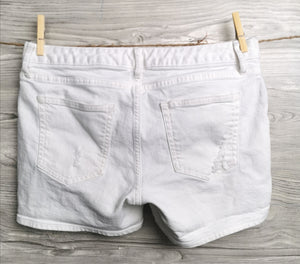 WOMENS SIZE 27R - GAP Maternity, White, Side Panel Jean Shorts VGUC - Faith and Love Thrift