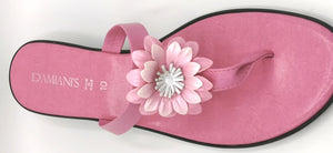 WOMENS SIZE 10 - DAMIANS Pink, Flower Sandals (Made in Italy) NWOB - Faith and Love Thrift
