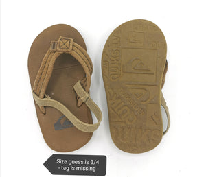 BABY BOY SIZE 3/4 TODDLER - QUIKSILVER SANDALS GUC - Faith and Love Thrift