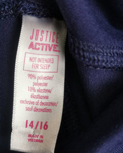 GIRL SIZE 14/16 YEARS - JUSTICE ACTIVE Pants EUC - Faith and Love Thrift