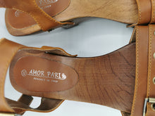 Load image into Gallery viewer, WOMENS SIZE 7.5 - AMOR PARIS WOODEN SANDALS VGUC - Faith and Love Thrift