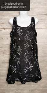 WOMENS SIZE LARGE - GUILTY, Babydoll, Black & White Floral Tank Dress NWT 