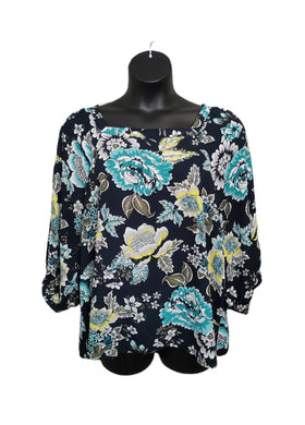 WOMENS PLUS SIZE (XL) LOFT, Floral Dress Top EUC

Square neck is very flattering! 3/4 Length sleeves. 

