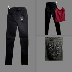 WOMENS SIZE SMALL - LAUREN VIDAL, Stretch Black Jeans NWT