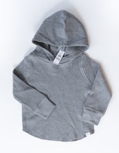 Load image into Gallery viewer, BOY SIZE 2 YEARS - GAP Waffle Knit Pullover Hoodie, Grey NWT 