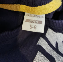 Load image into Gallery viewer, BOY SIZE 5/6 YEARS - PIAZZAITALIA GRAPHIC PULLOVER SWEATER EUC - Faith and Love Thrift