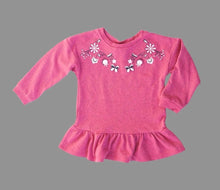 Load image into Gallery viewer, GIRL SIZE 3 YEARS - ROCOCO Knit Sweater EUC

Floral &amp; butterfly embroidery designs

Long-sleeved, Pink, ruffle bottom. 

