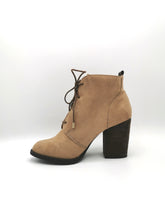 Load image into Gallery viewer, WOMENS SIZE 8 - Call it SPRING, Soft Tan, Ankle Boho Style, Lace-up Ankle Boots NWOT B23