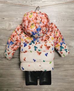 BABY GIRL SIZE 18/24 MONTHS - ZARA BabyGirl Collection, Floral Puffer Jacket VGUC B28