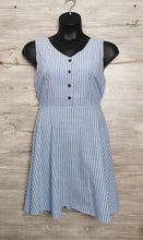 Load image into Gallery viewer, WOMENS SIZE XL - PAPILLON, Blue & White Apron Dress NWT B53