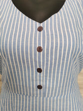 Load image into Gallery viewer, WOMENS SIZE XL - PAPILLON, Blue & White Apron Dress NWT B53