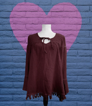Load image into Gallery viewer, WOMENS SIZE SMALL - BLACK SWAN, Boho Hand Crafted Top NWT B27