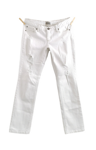WOMENS SIZE 11 or TEEN GIRL - MUDD Jeans, White, Distressed VGUC B6