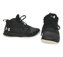 Load image into Gallery viewer, BOYS SIZE 2 YOUTH - UNDER ARMOUR, High-top Running Shoes GUC B19