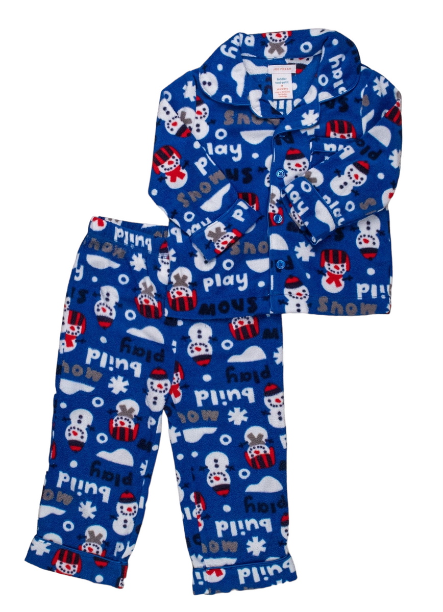 BOY SIZE 2 YEARS JOE FRESH Soft Fleece Pajama Set EUC B18 Faith and Love Thrift