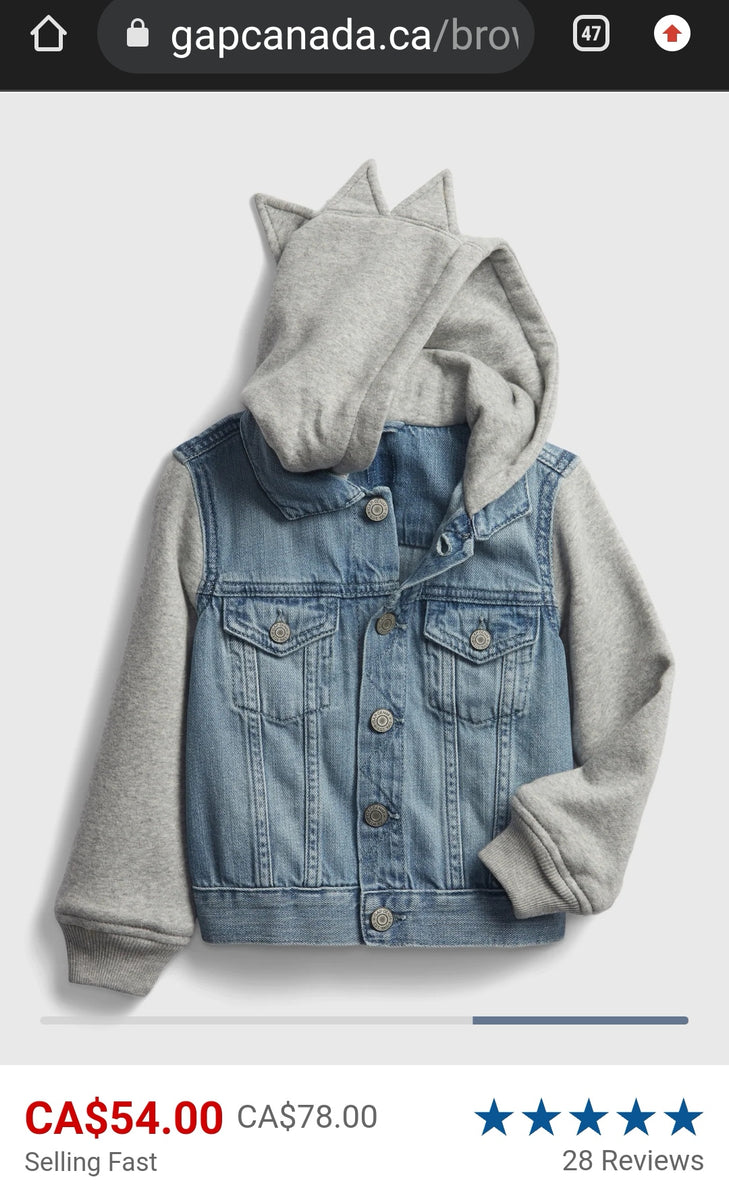 Gap dinosaur jacket shop