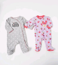 Load image into Gallery viewer, BABY GIRL SIZE 0/3 MONTHS - Mix N Match Sleeper Onesies VGUC - Faith and Love Thrift
