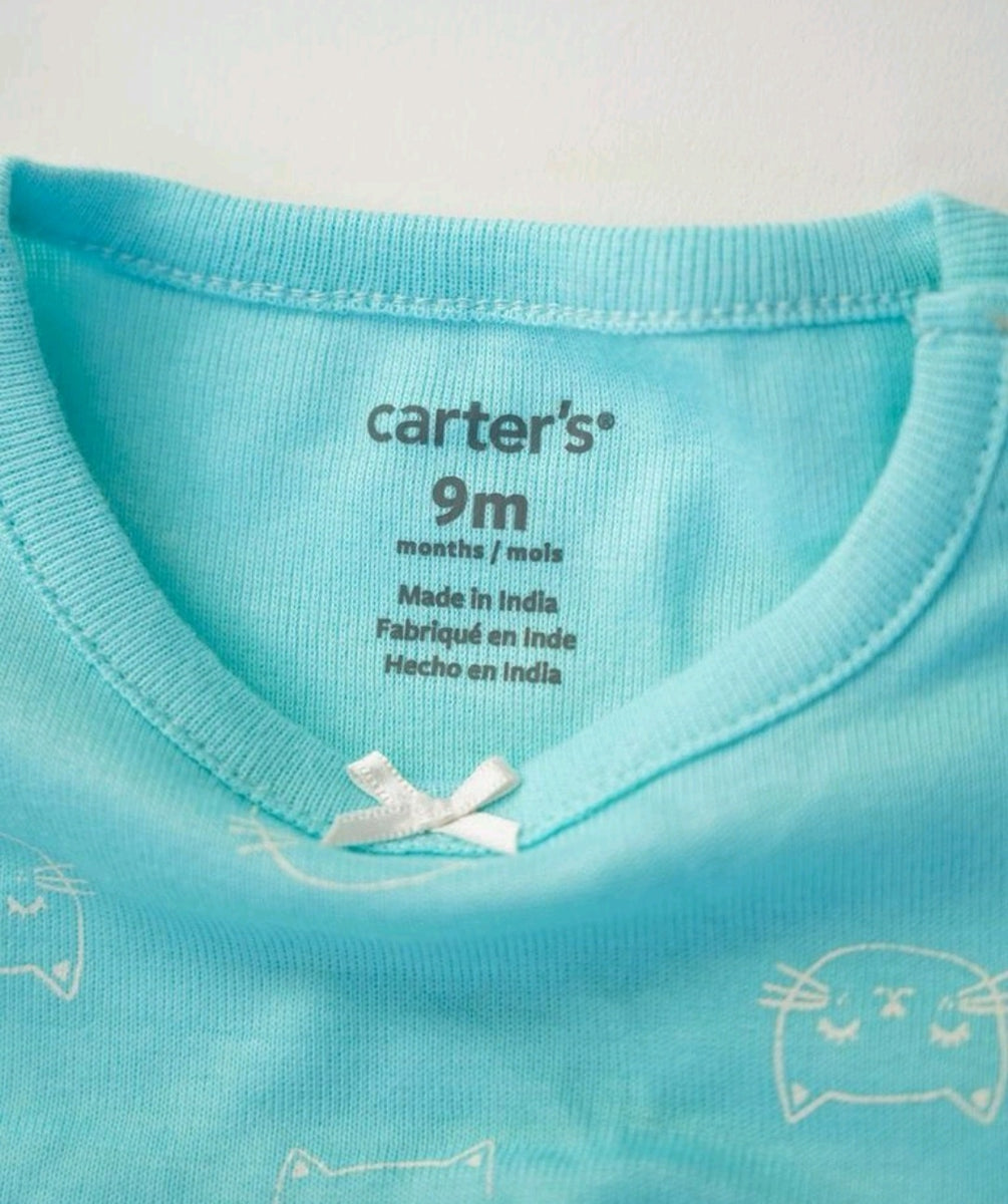 BABY GIRL SIZE 9 MONTHS CARTER S Graphic Summer Romper NWT B15 Faith and Love Thrift