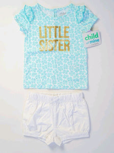 BABY GIRL 6/9 MONTHS - CHILD OF MINE, Matching 2-Piece Summer Outfit NWT - Faith and Love Thrift