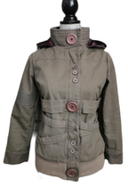 Load image into Gallery viewer, WOMEN SIZE SMALL - SCHWIING Fitted Jacket, Hooded EUC - Faith and Love Thrift