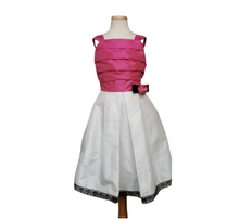 Load image into Gallery viewer, GIRL SIZE 8 YEARS - Dorissa, Pink, White with lace Trim Tulle Dress EUC 
Beautiful condition, however it does have a couple of snags on the back, near the bottom hem.  See pics for reference. 
STUNNINGLY Beautiful dress that's perfect for special occasions.  
Freshly handwashed, dried flat and steamed