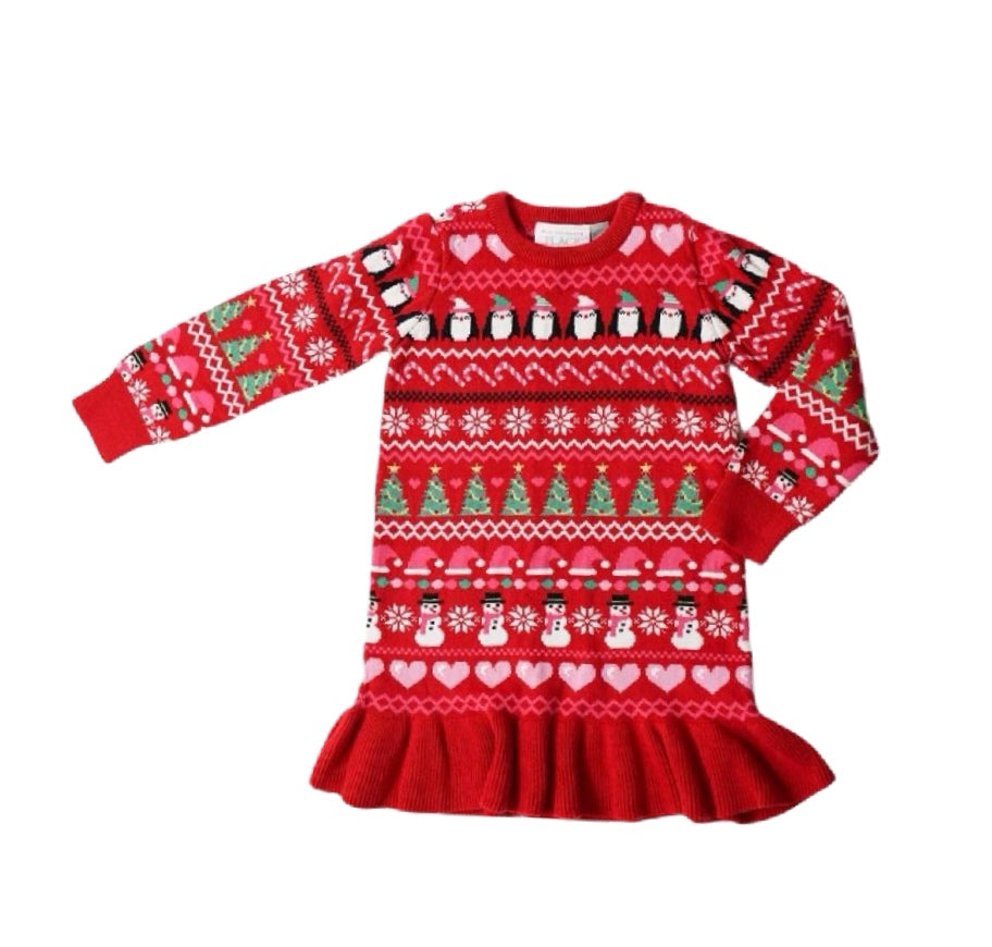 GIRL SIZE 3 YEARS - CHILDREN'S PLACE, Thick Knit, Holiday Sweater